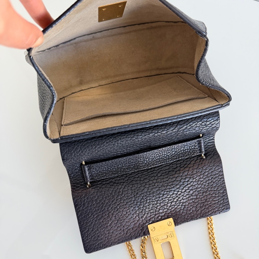 CHLOÉ DREW SHOULDER BAG IN SMALL GRAIN LAMBSKIN BLACK - Picture 10 of 16